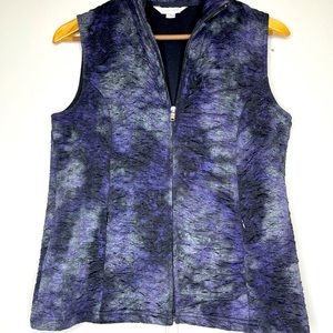 Erin London Womens Ruched Vest Zippered Pockets